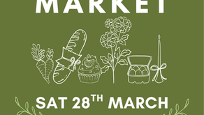 Grow and Make Market poster for Saturday 28th March, 10am-2pm at Great Park Farm