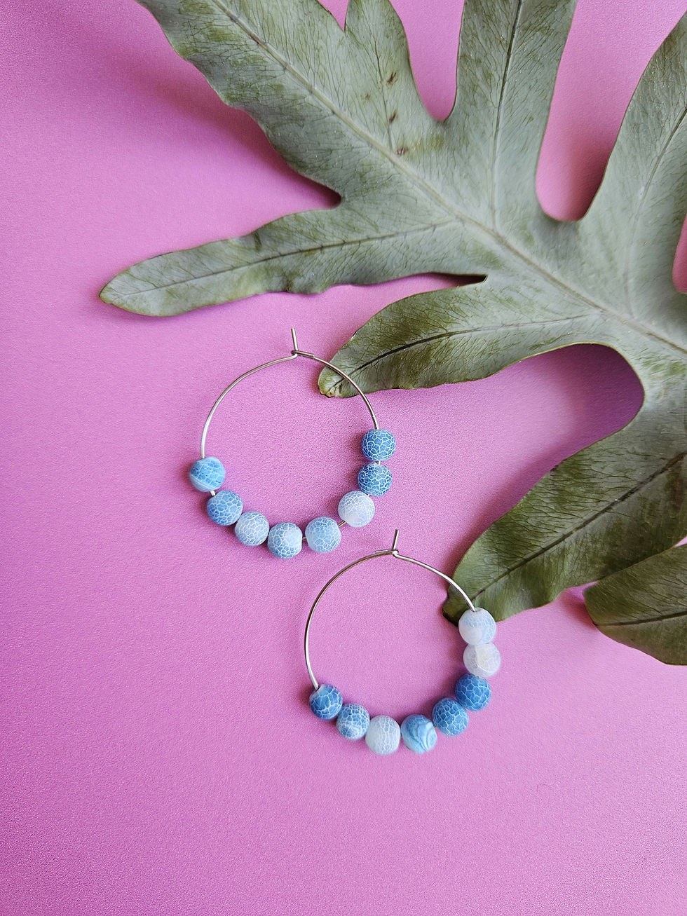 Thumbnail: Crystal Beaded Earrings - Blue Collection