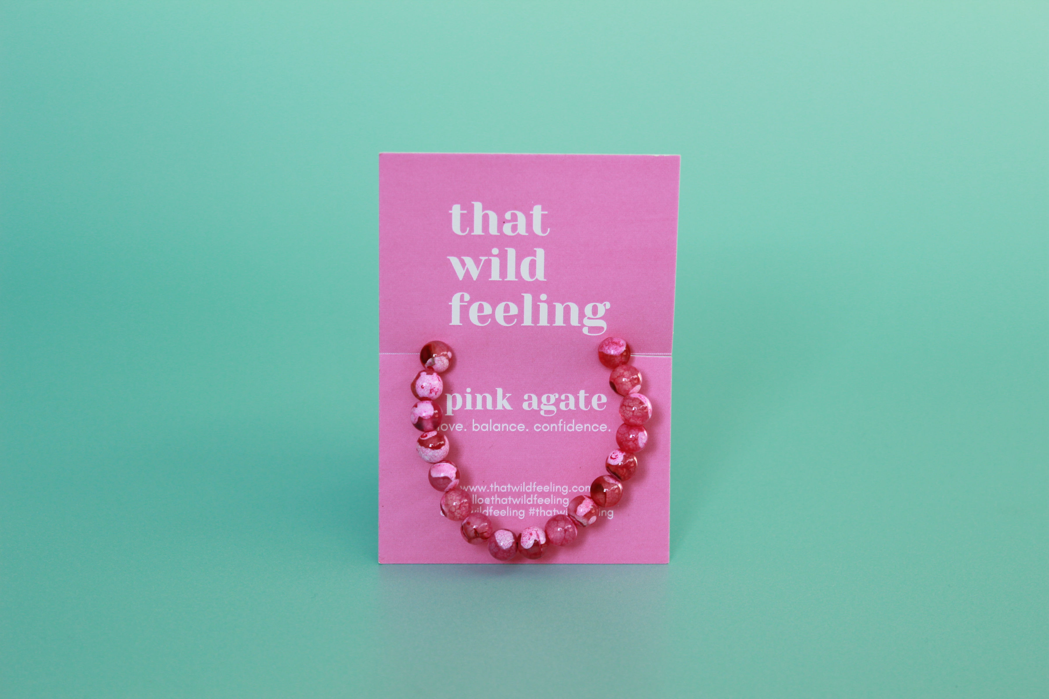 Bright Pink Fire Agate Bracelet