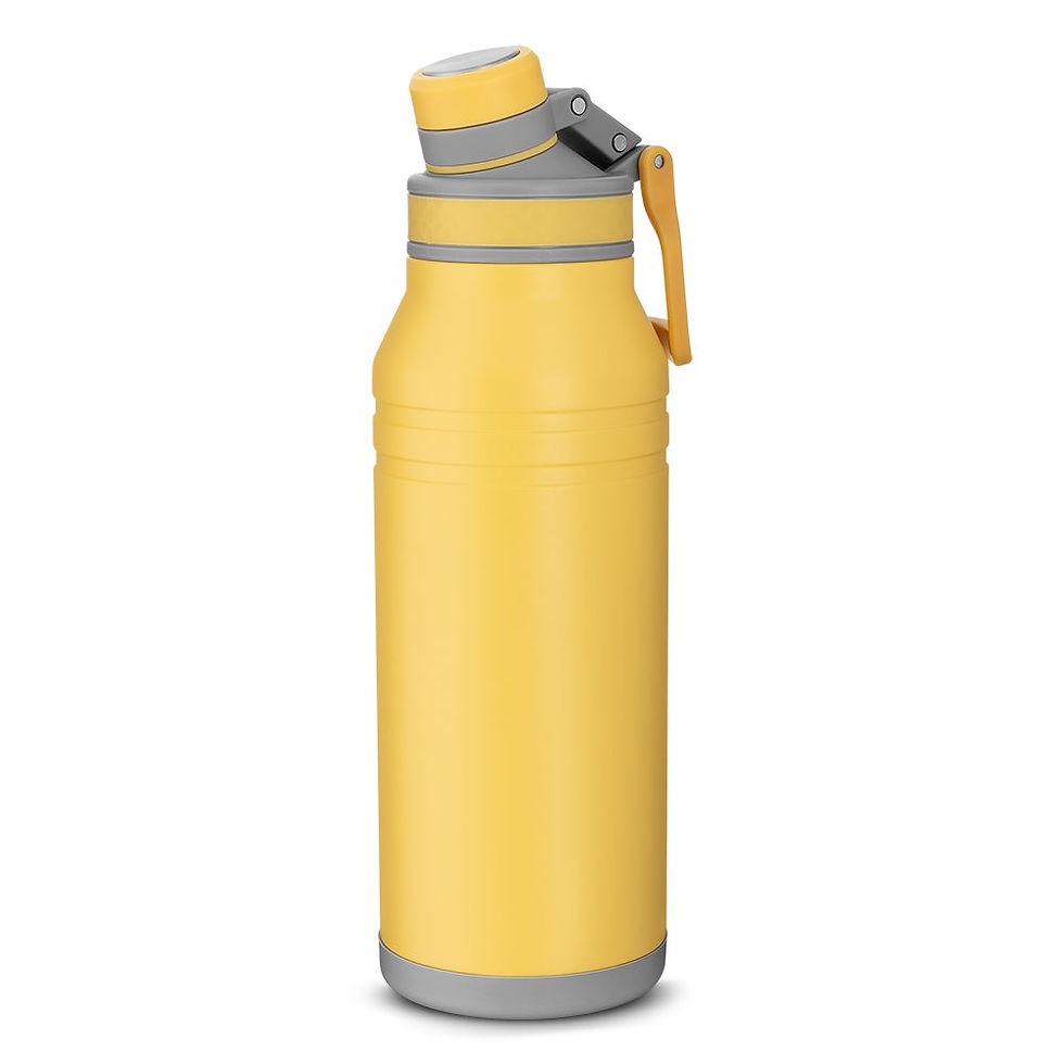 Miniatura: Garrafa com Alça e Bico 1,2L em Aço Inox Amarela