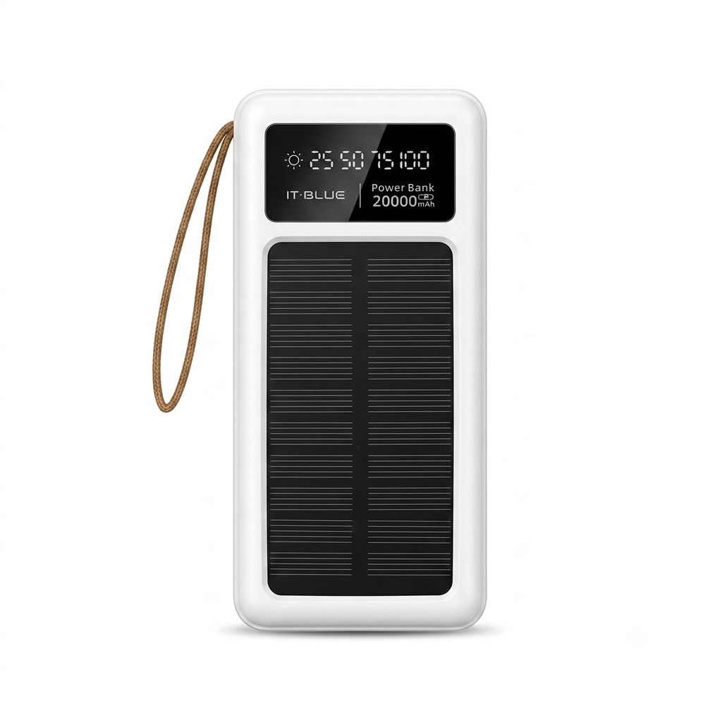 CARREGADOR SOLAR PORTÁTIL com 20.000mAh