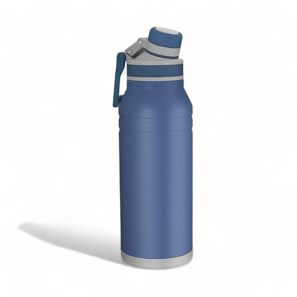 Miniatura: Garrafa com Alça e Bico 1,2L em Aço Inox Azul