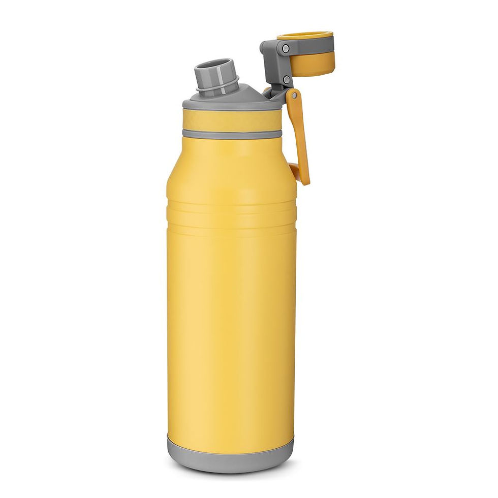 Miniatura: Garrafa com Alça e Bico 1,2L em Aço Inox Amarela