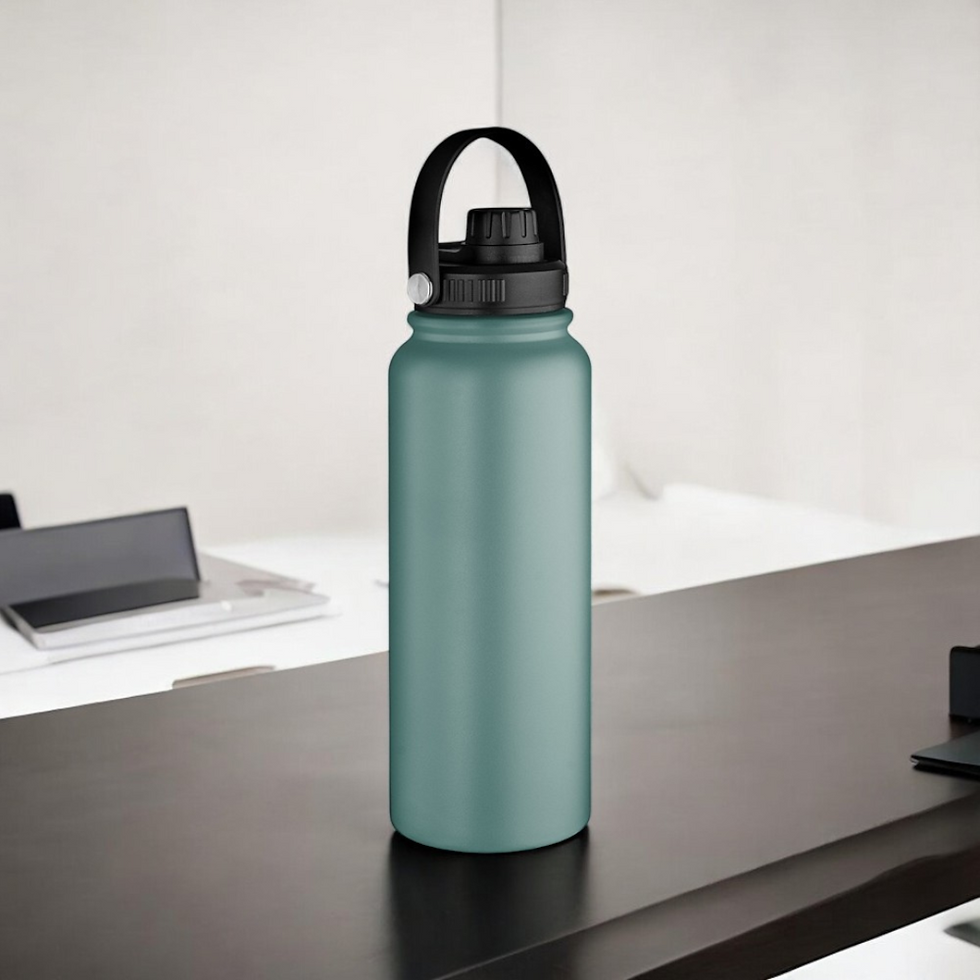 Miniatura: Garrafa Parede Dupla com Alça 1,1L em Aço Inox Verde
