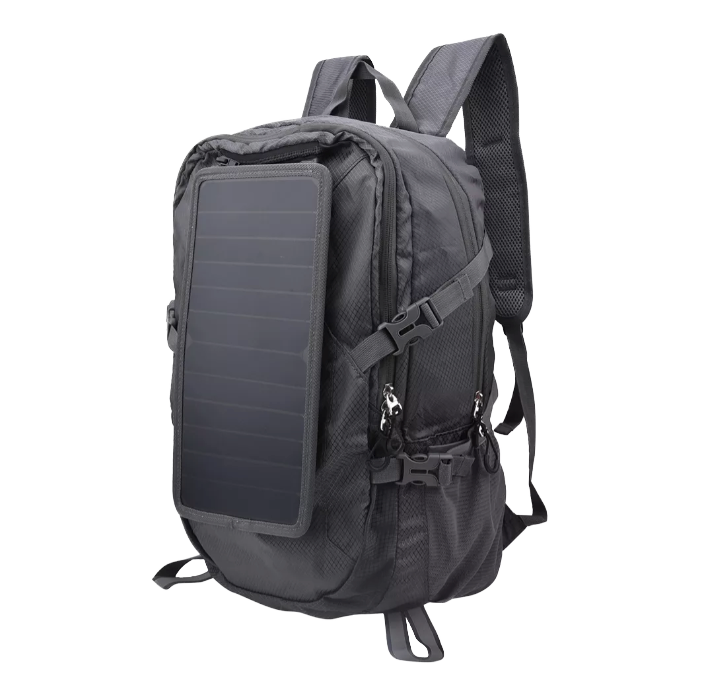 Mochila Solar Dobrável PV Light 30L com placa solar de 6,5W