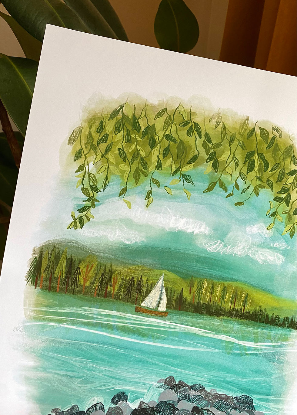 Thumbnail: Boat on the Lake Print
