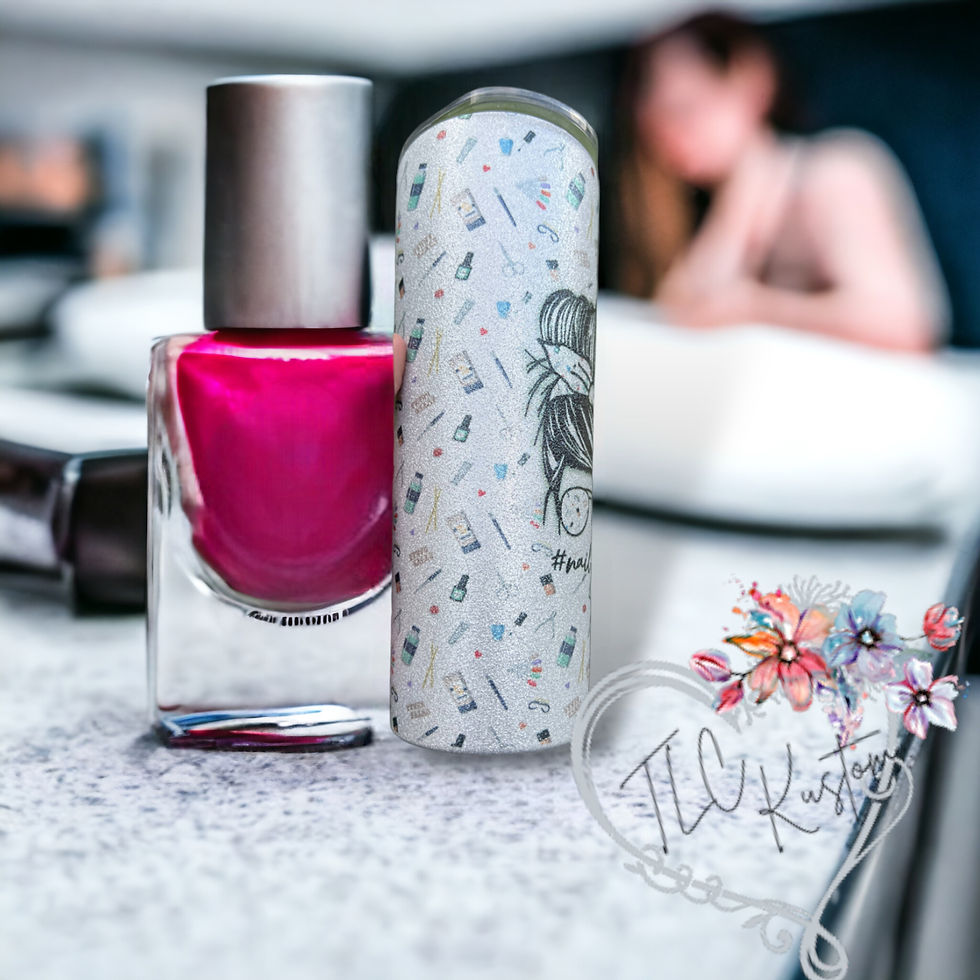 Thumbnail: 20oz Silver Glitter - #NailLife Messy Bun