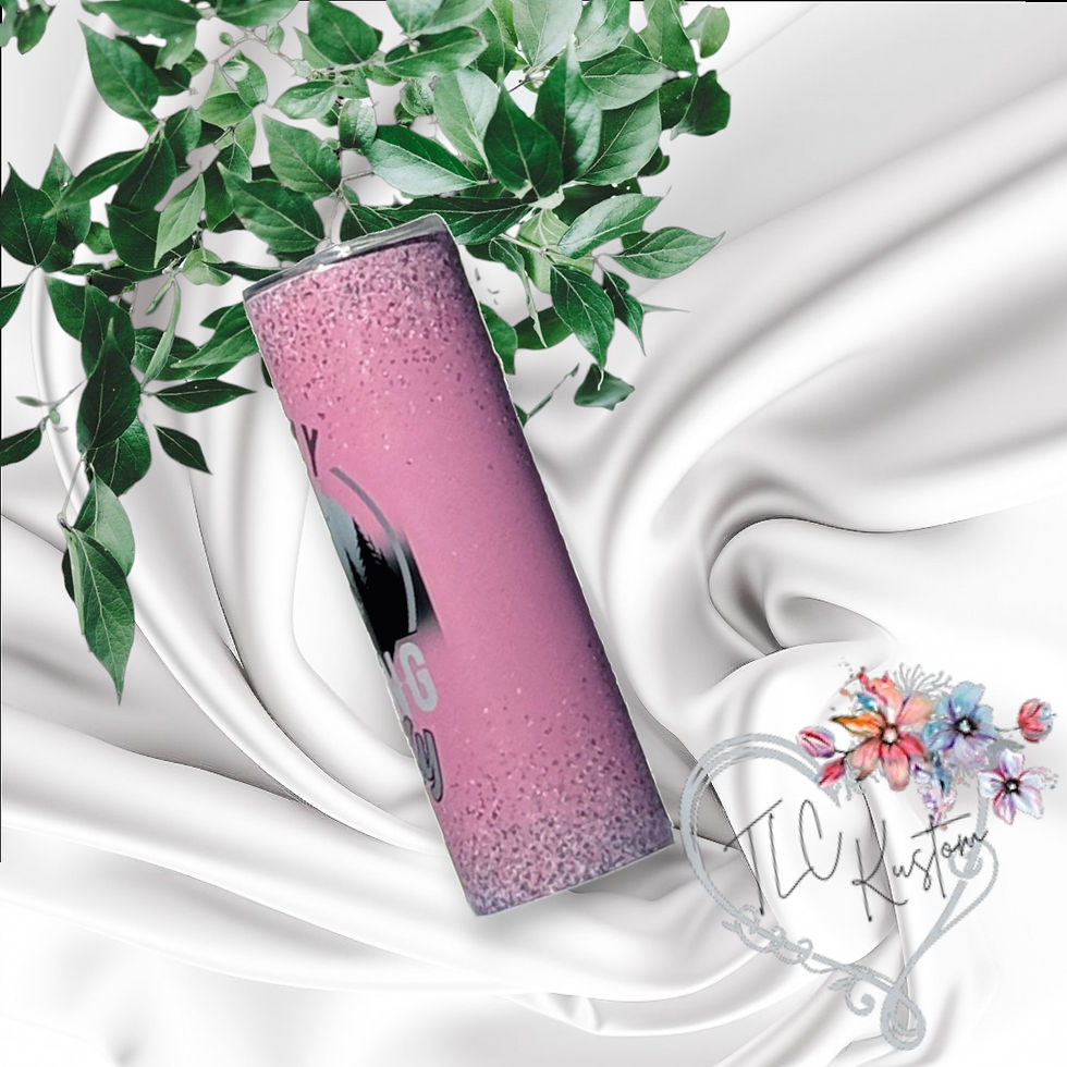 30oz Pink Crazy Hiking Lady Design Tumbler