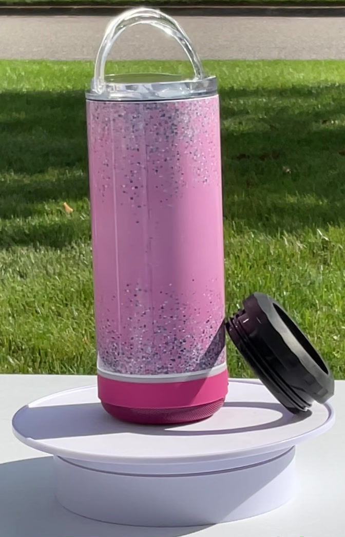 Thumbnail: 16oz 4-in-1 Crazy Hiking Lady Speaker Tumbler