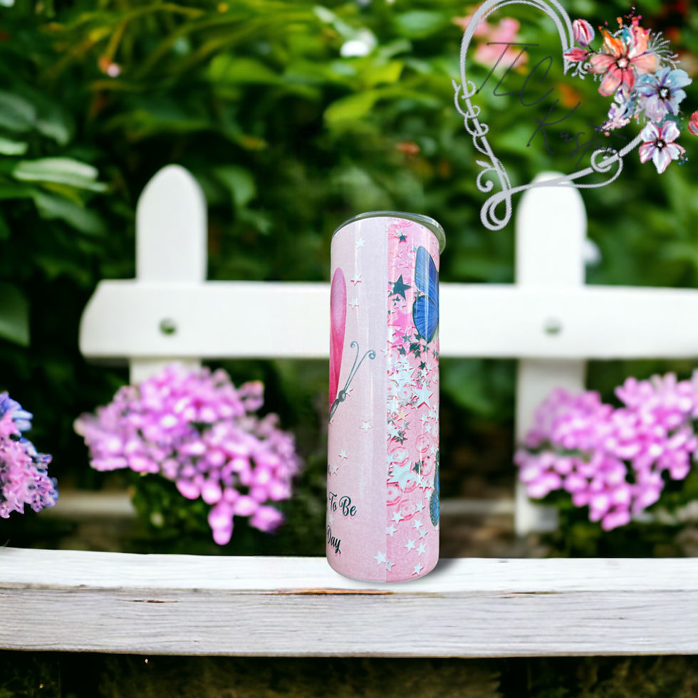 Thumbnail: 20oz Skinny - Pink Breathe and Butterflies