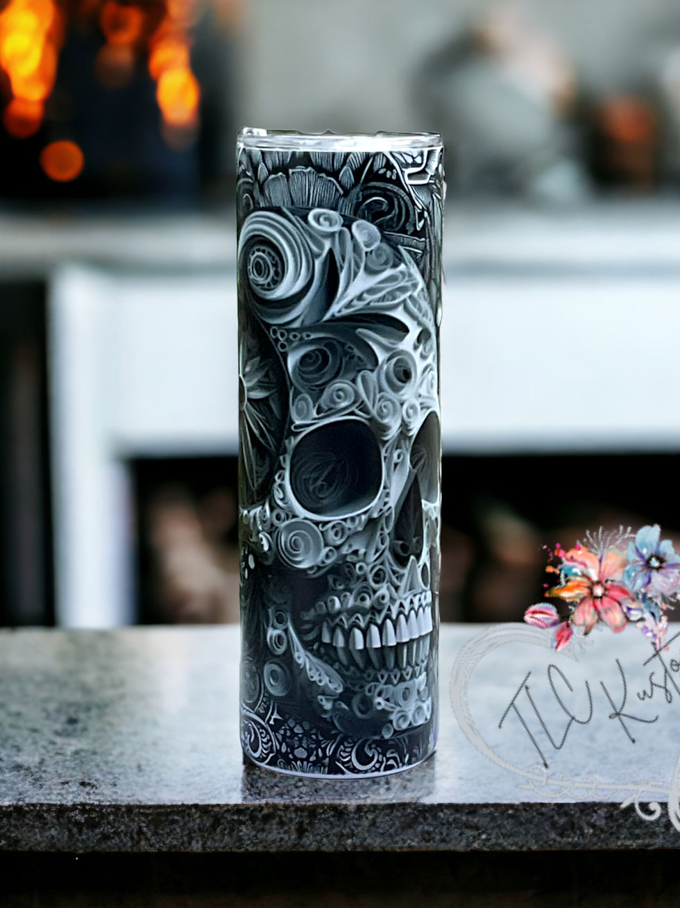 30oz 3D Skull
 Design Tumbler