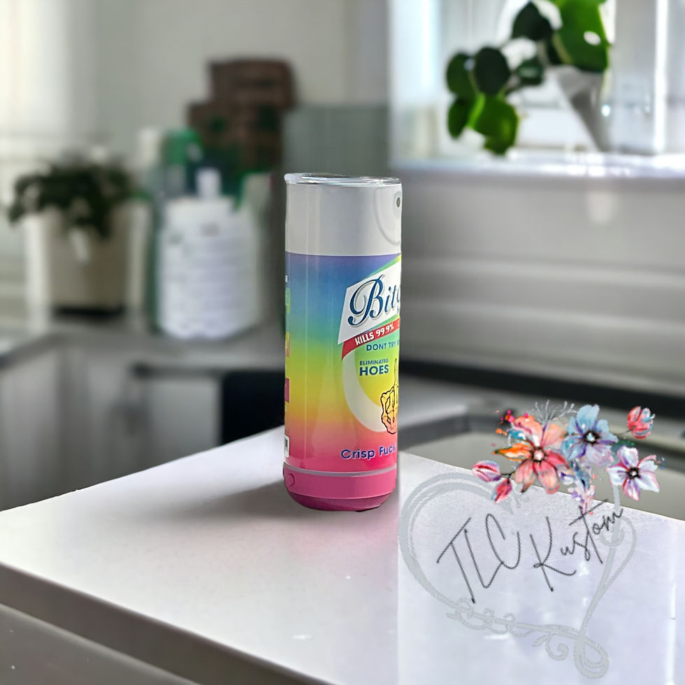 Thumbnail: Rainbow Bitch Be Gone 20oz Speaker Tumbler with pink speaker