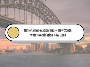 National Innovation Visa – New South Wales Nomination Now Open