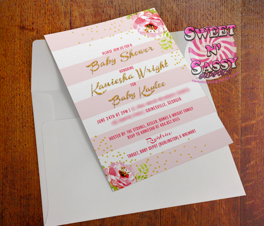 Pink Blush Baby Shower Invite