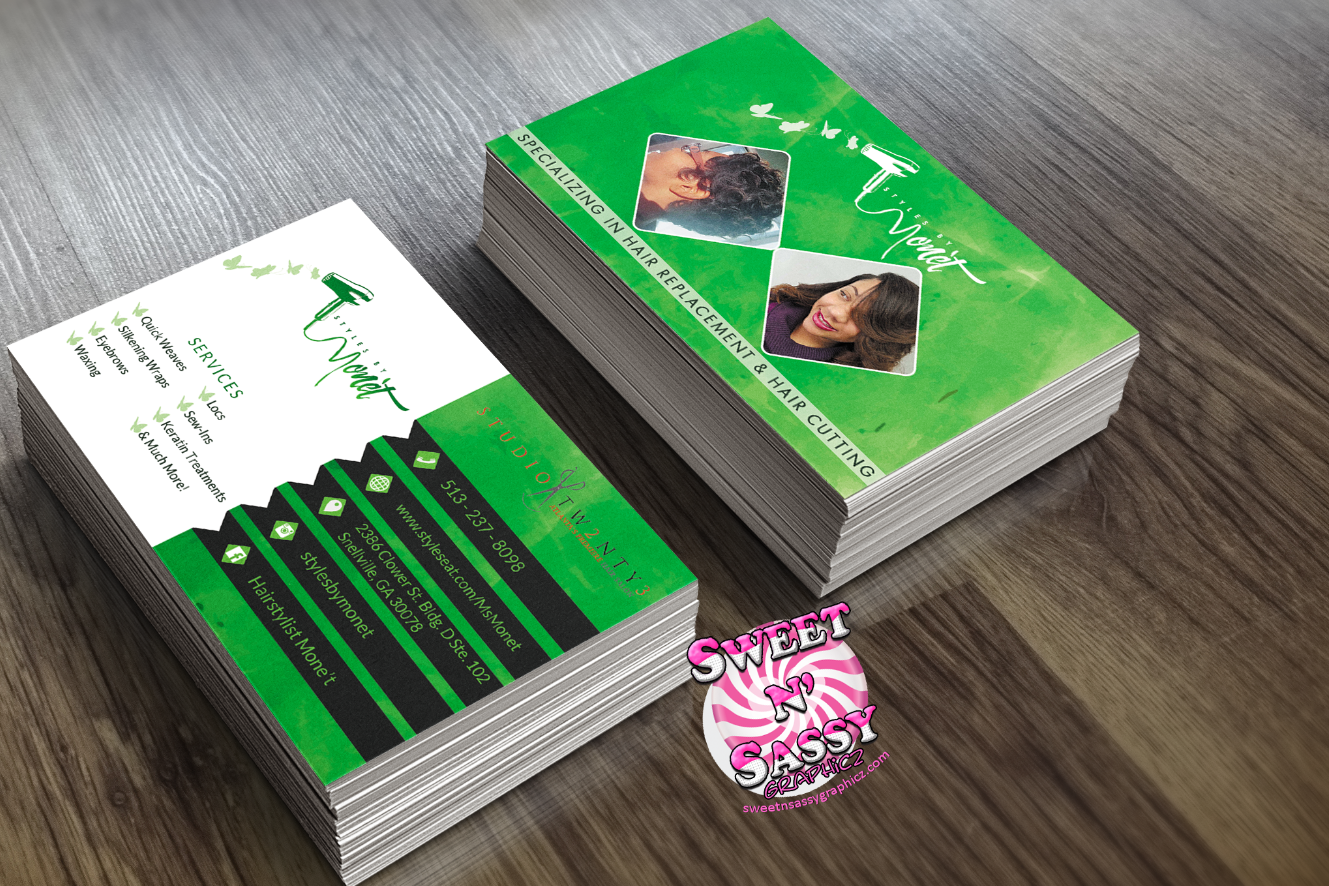 Styles By Mone't Business Cards