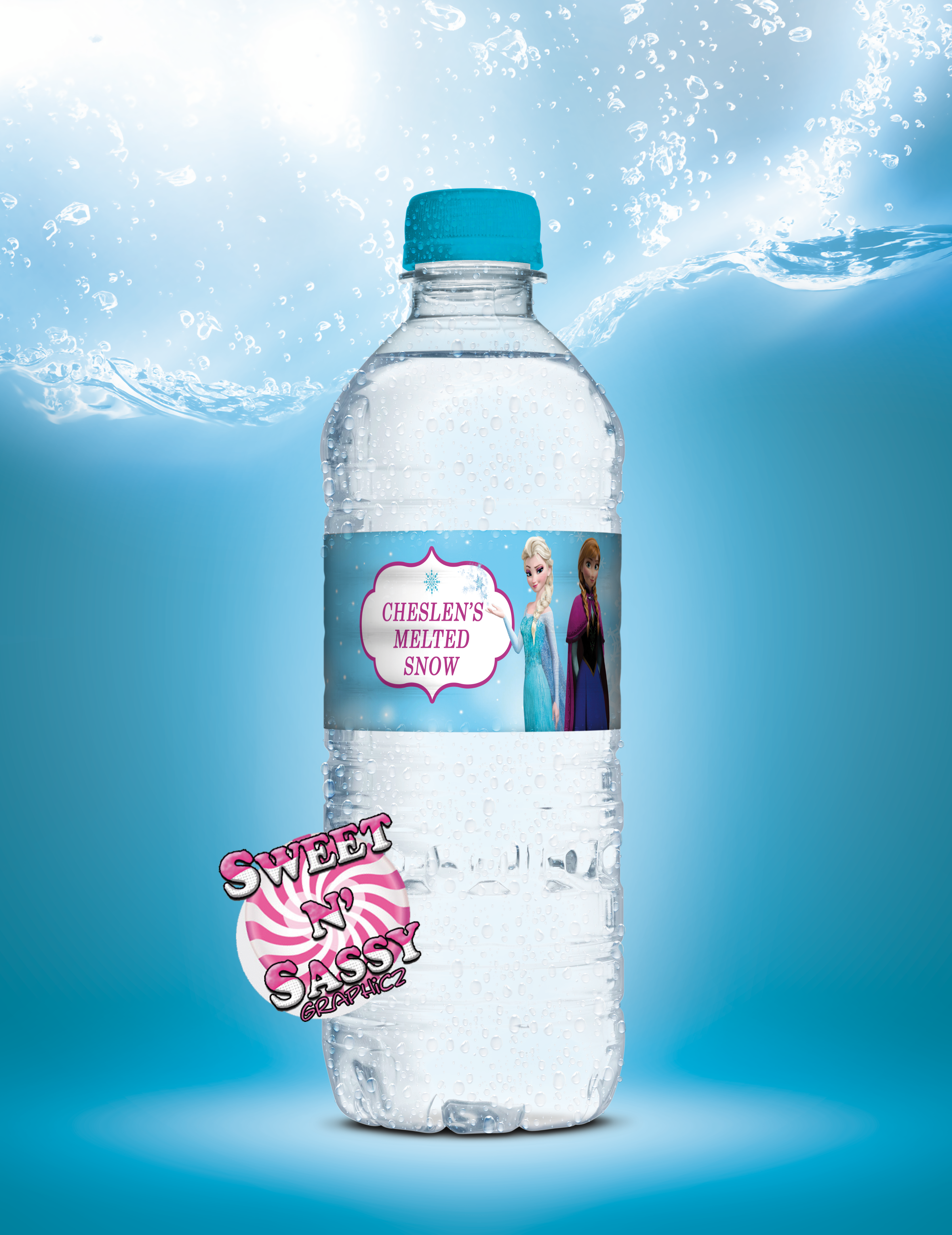 Frozen Water Bottle Label