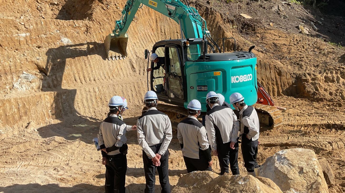 広島市株式会社栗本の土木現場見学