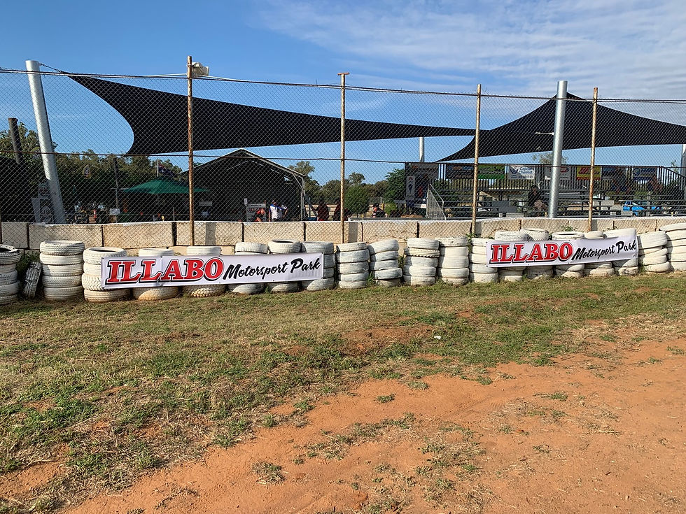 Upgraded Spectator Area at Illabo Motorsport Park with new safety fencing, portable grandstand and signage