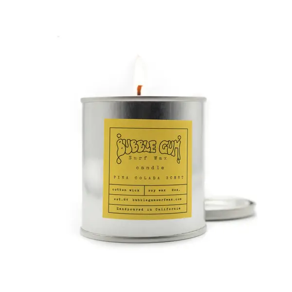 Thumbnail: Bubble Gum Surf Wax Candle - 8oz Mini Paint Can With Pina Colada Scent