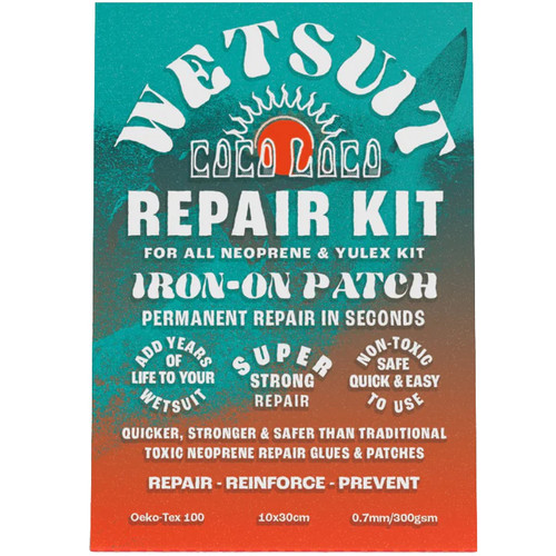 Coco Loco Wetsuit Repair Kit, Easy Iron On Patch For All Neoprene