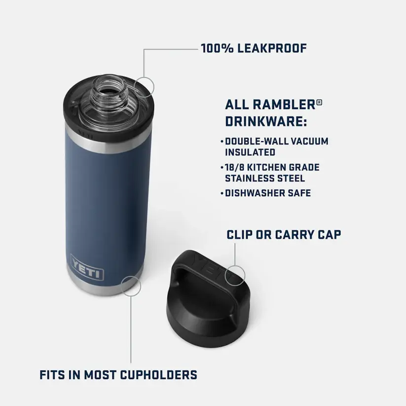 Thumbnail: YETI Rambler® 18 oz (532 ml) Bottle With Chug Cap - Power Pink