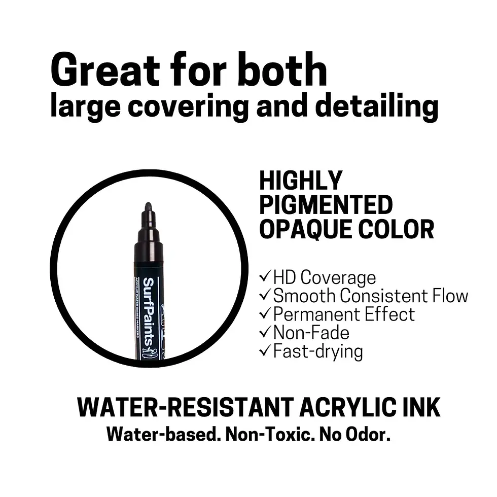 Thumbnail: SurfPaints Acrylic Paint Pens 4mm - Metallic