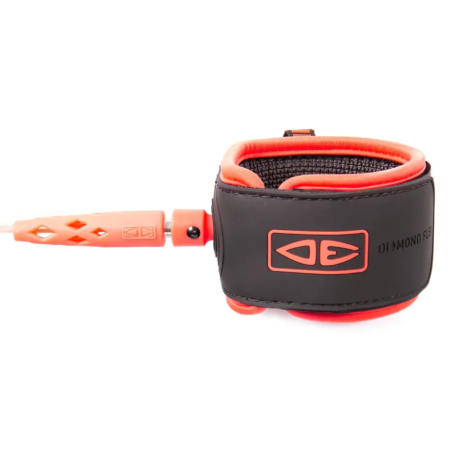 Thumbnail: Ocean & Earth Diamond Flex Standard Longboard Leash 9ft - Coral