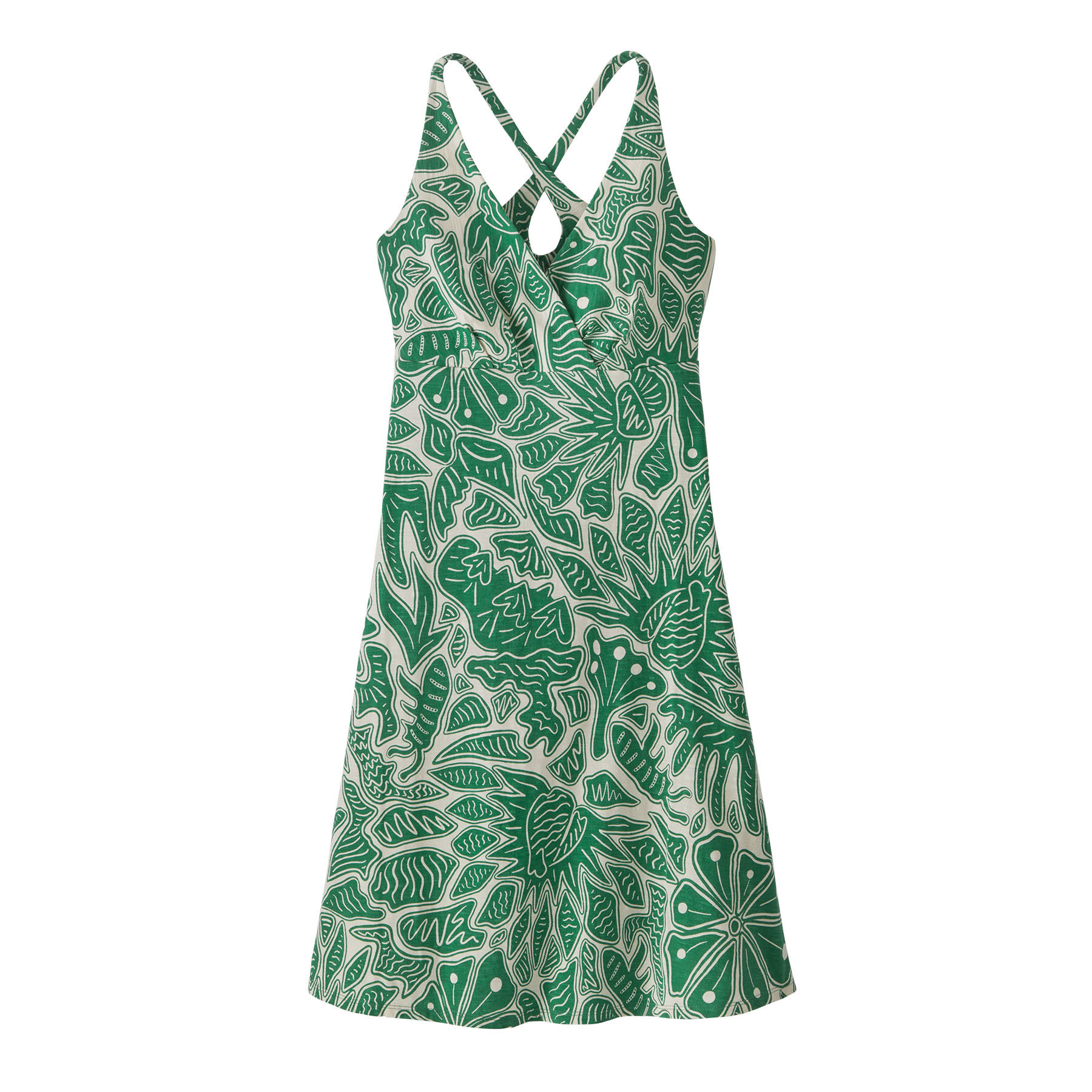 Women's Amber Dawn Dress - Bees and Flower: Heartleaf Green