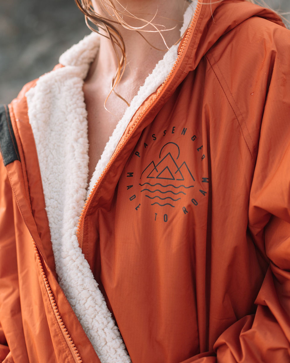 Thumbnail: Passenger Escapism Recycled Sherpa Lined Changing Robe - Rust