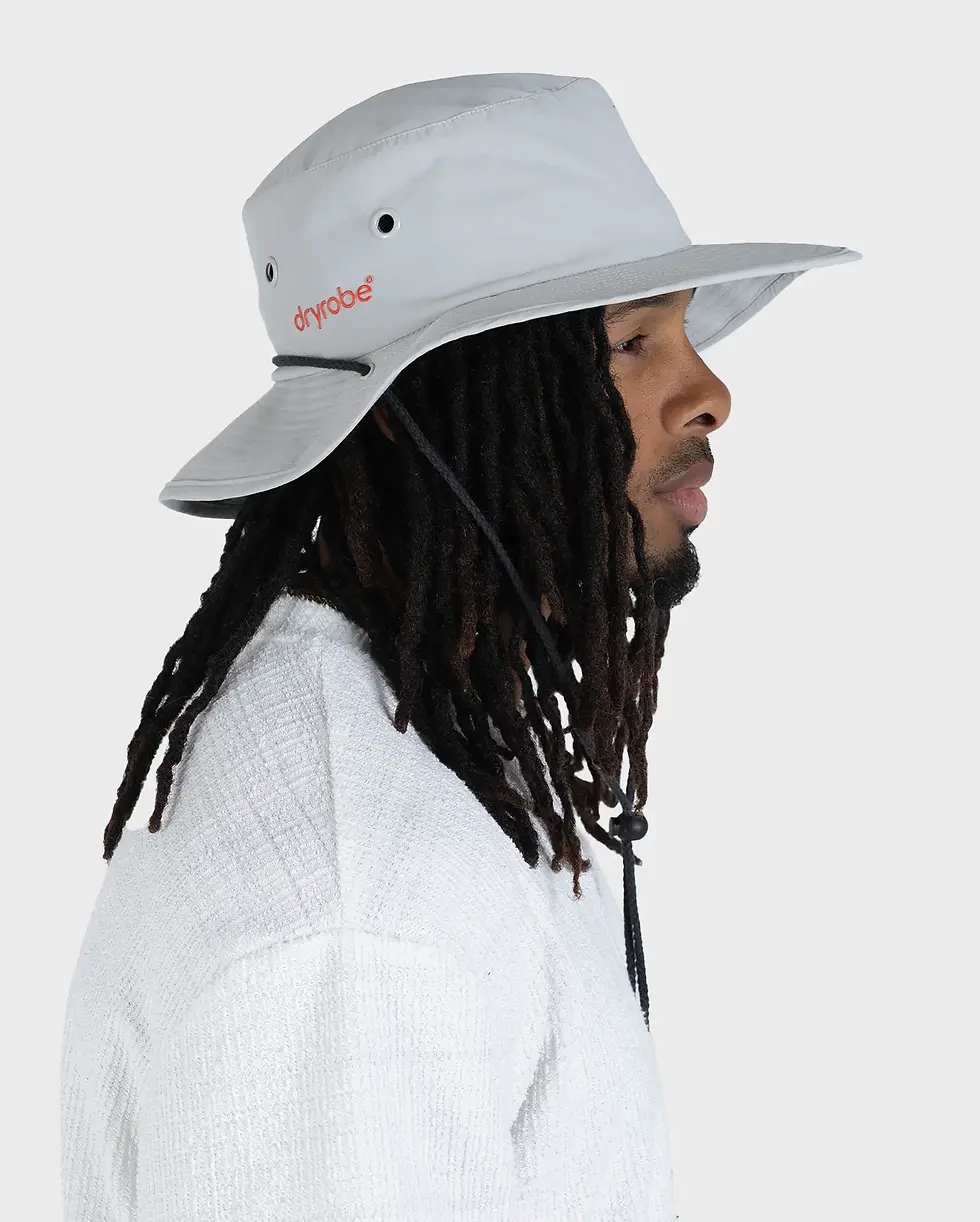 Thumbnail: dryrobe Quick Dry Brimmed Hat - Light Grey