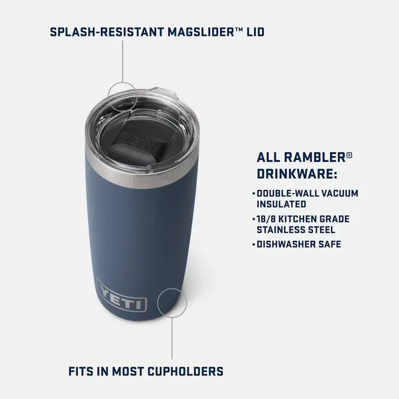 Thumbnail: YETI Rambler® 20 oz (591 ml) Tumbler With MagSlider™ Lid - Power Pink