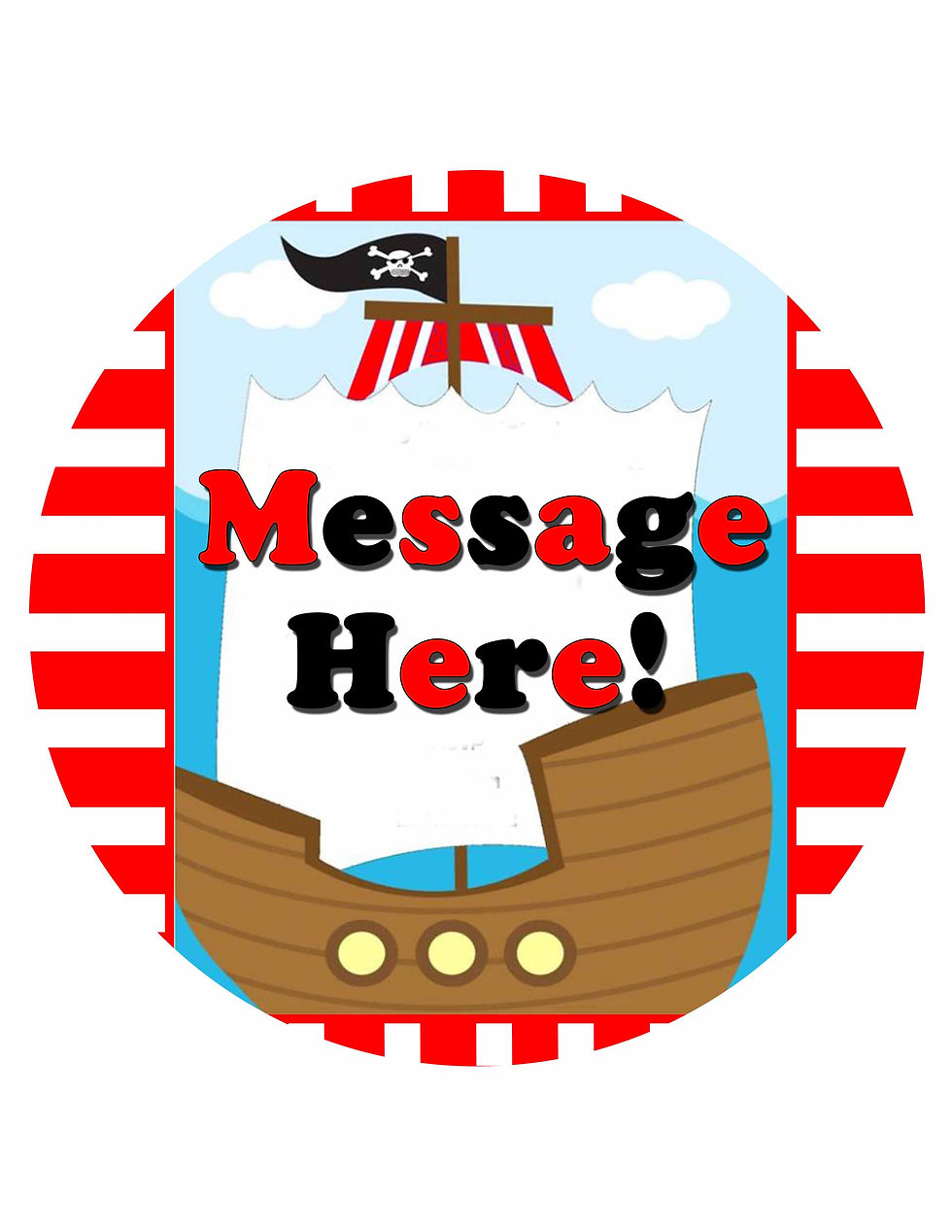 Thumbnail: "Ships Ahoy its a boy" Edible cake topper