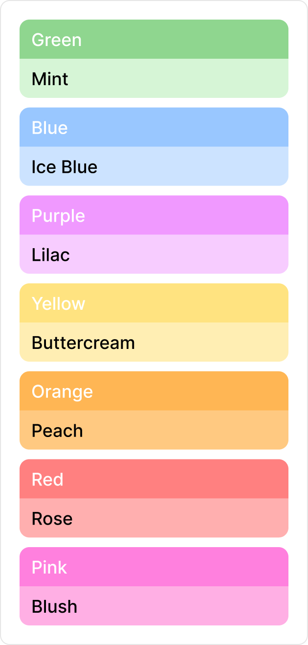 Course Sync's selectable Course Color Options.