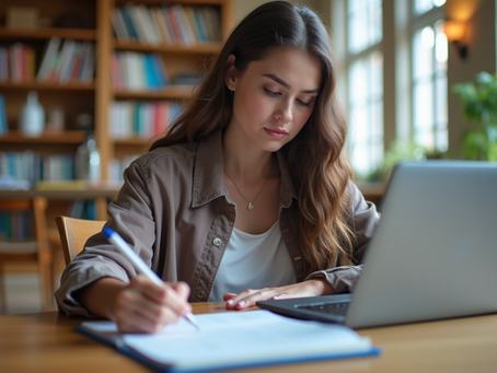A college student using the Course Sync assignment tracking app on her device/