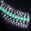 Thumbnail: Cleopatra Necklace, bold, hematite, CZ cubic zirconia, stainless steel, green, silver, black