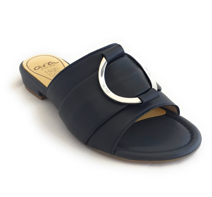 ara navy sandal slide on sale