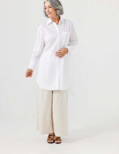 Thumbnail: The General Shirt White, cotton, button up, oversize