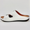 Thumbnail: Thyme and Co Quick White Slide, double strap, leather, cushioned footbed