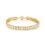 Thumbnail: LUV AJ Triple Crystal Tennis Gold Bracelet, CZ, cubic zirconia
