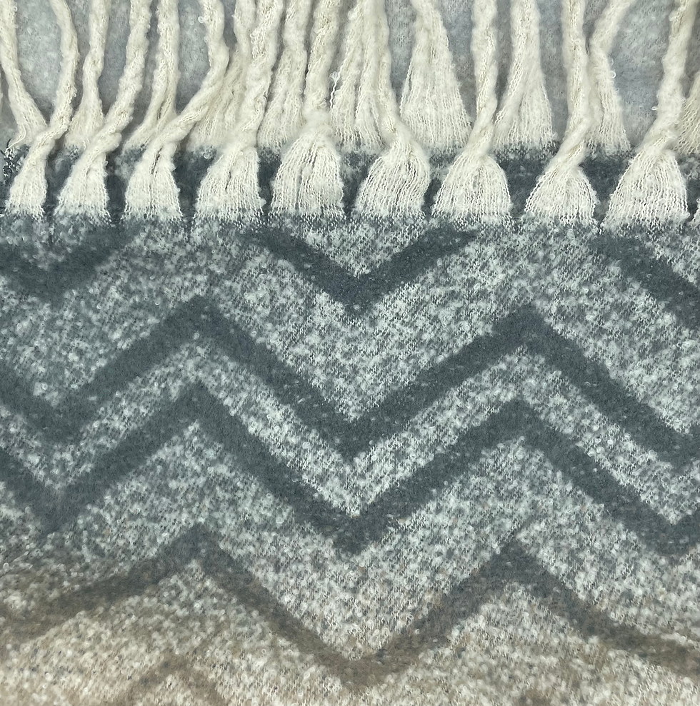Coffee Cozy Wool Scarf, natural grey gray, warm, big, comfort