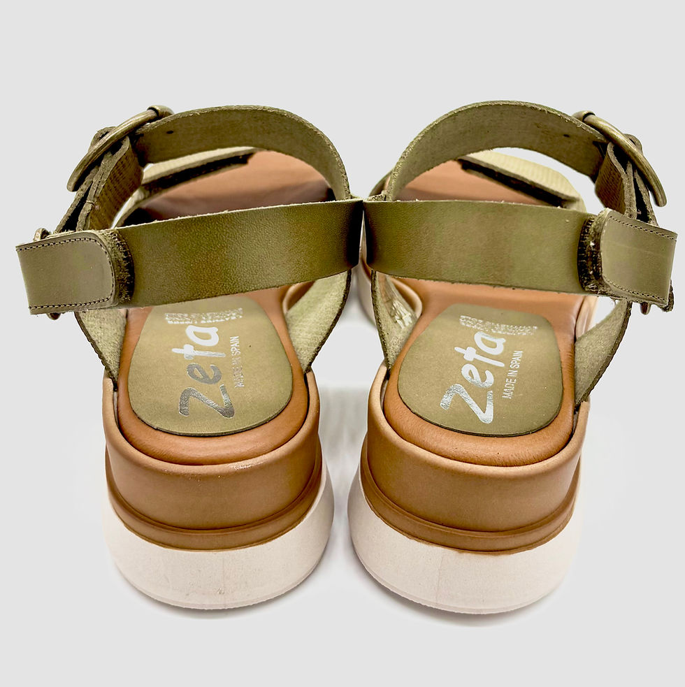 Thumbnail: ZETA sandal showing back of the sandal with 4cm wedge