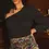 Thumbnail: cleobella violet top, black one shoulder top glamour, ruched