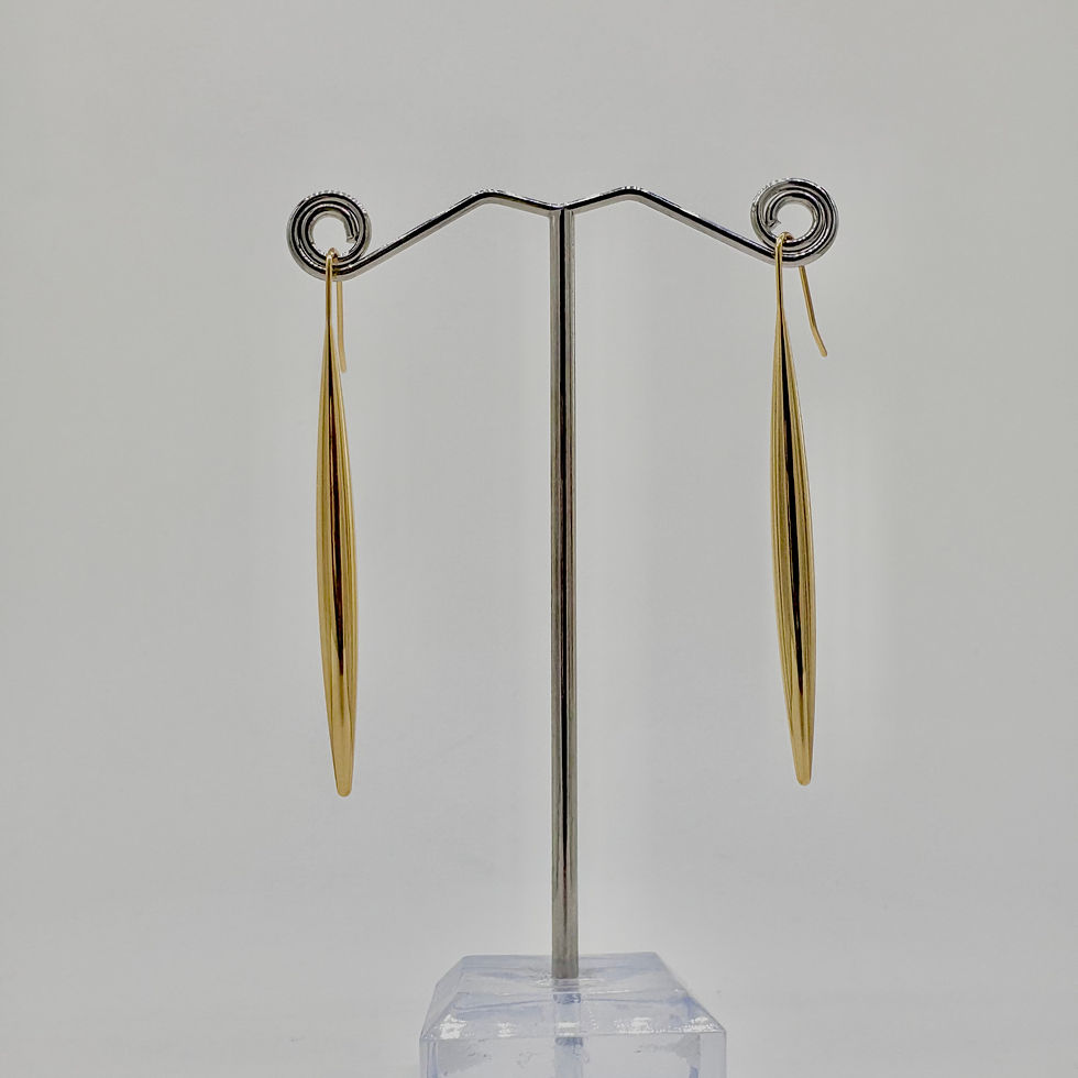 Spike Dangle Gold Earrings, gold plated