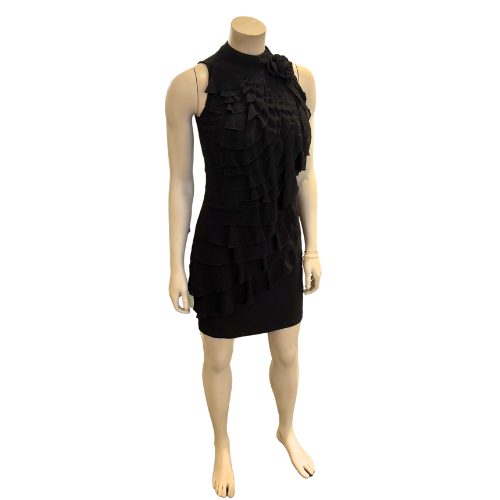 Events Layer of Rose Black Dress, mini dress, knee length, elegant