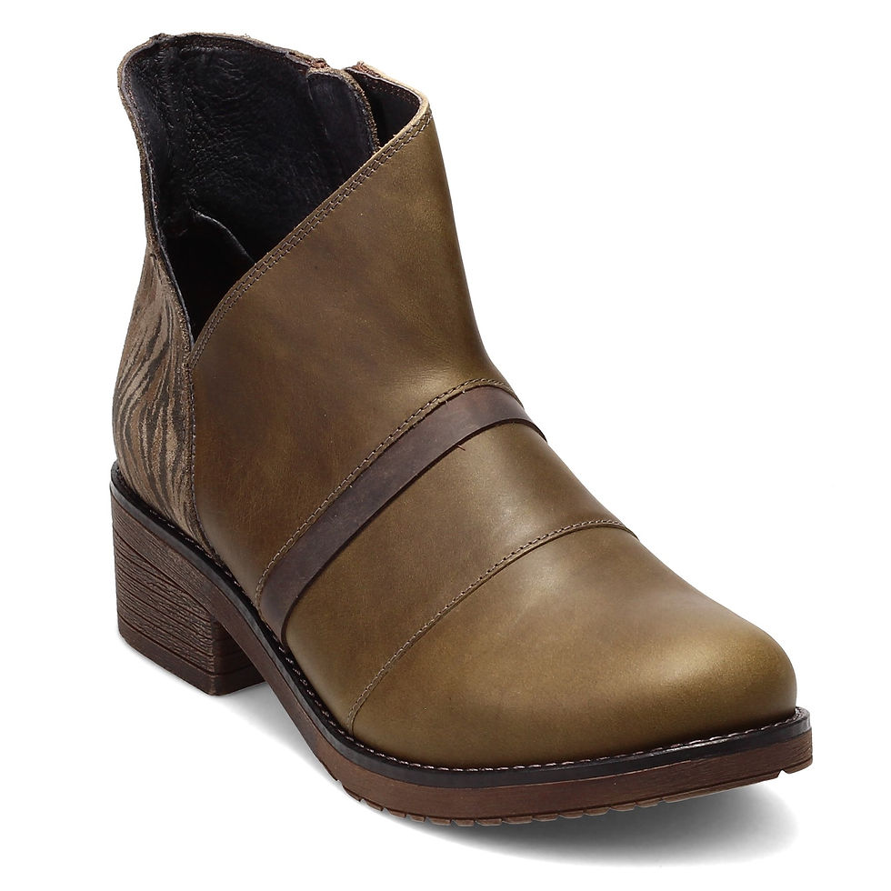 Thumbnail: NAOT Emerald Leather Safari Boot, leather, suede, side zippers, comfortable, tough