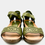 Thumbnail: Zeta Sandal in olive green leather with heel cup