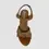 Thumbnail: ZETA Fortuna Platform Tan Heel - Size 42, leather, comfort, adjustable, cushioned footbed