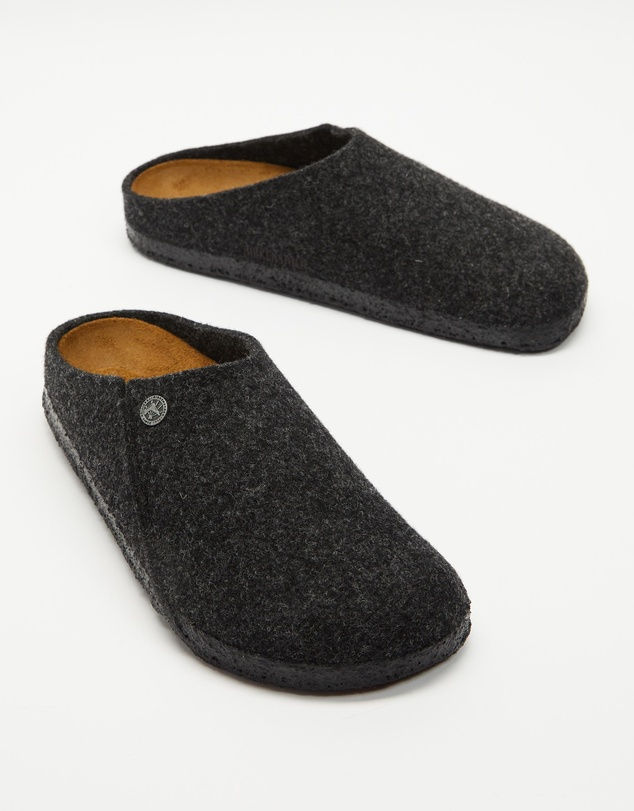 Birkenstock Zermatt Anthracite Clog Slipper Grey Wool