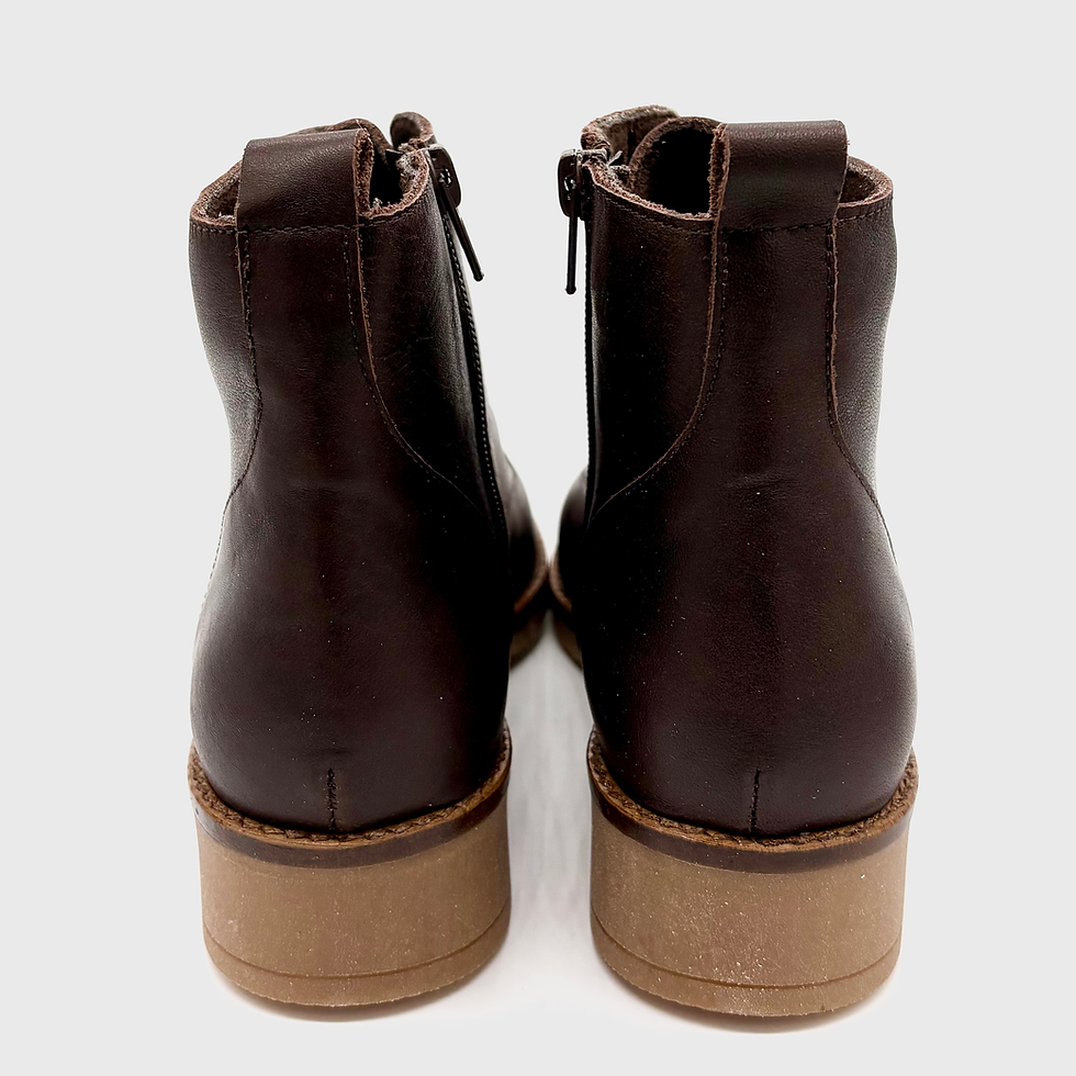 Thumbnail: The Vixen Chocolate Brown Boot by Zeta is a beautifully crafted ankle boot that combines relaxed European style with everyday