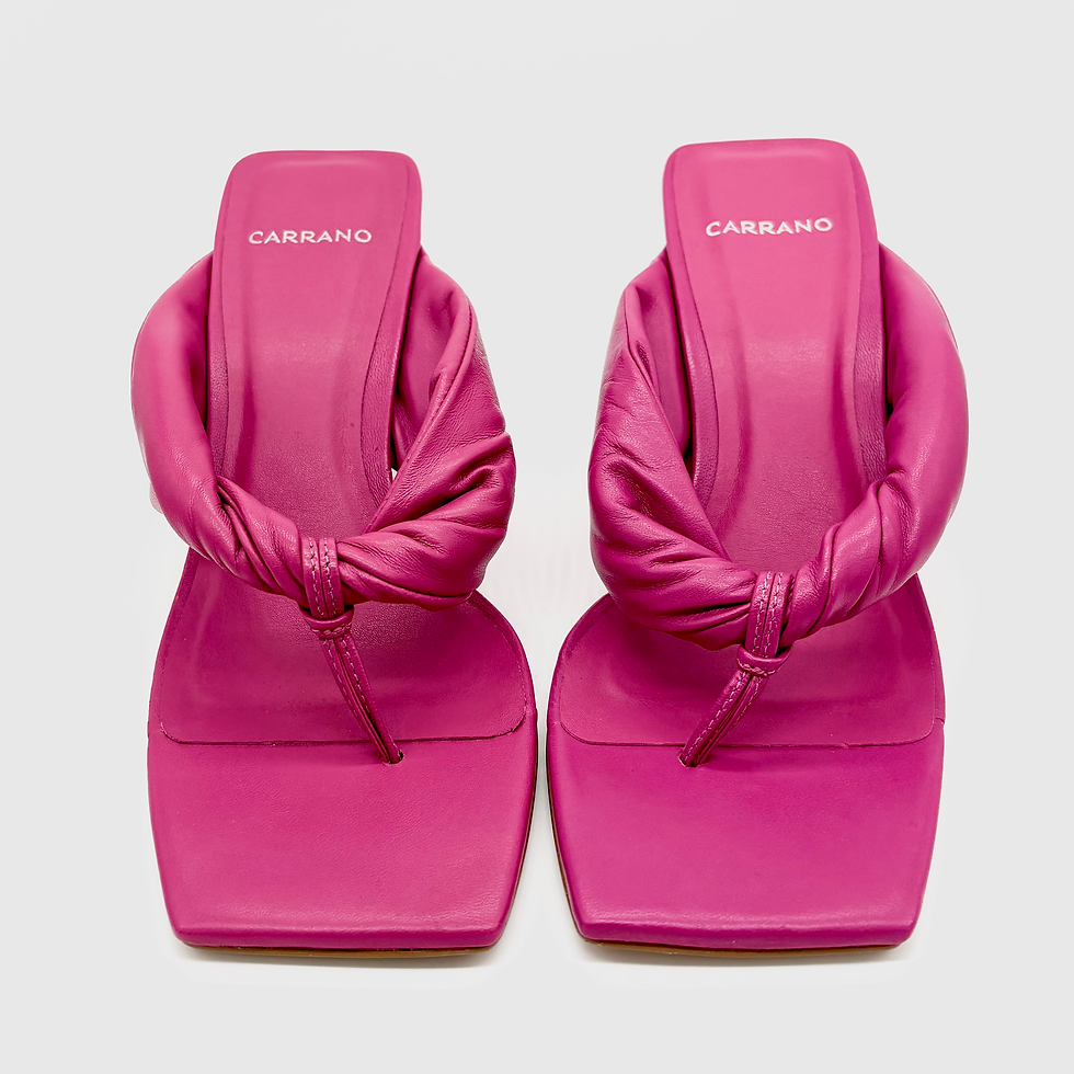 Thumbnail: Carrano Hot Pink Ibiza Leather Heel Mule